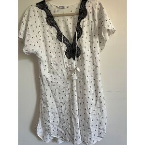 Vintage Blanche Womens M LaceTrim Chemise Nightgown Sleepwear Romantic